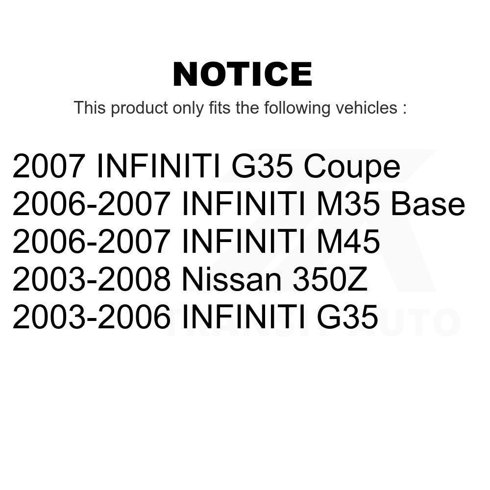 Front Suspension Strut Shock Mounting Pair For Infiniti G35 Nissan 350Z M35 M45