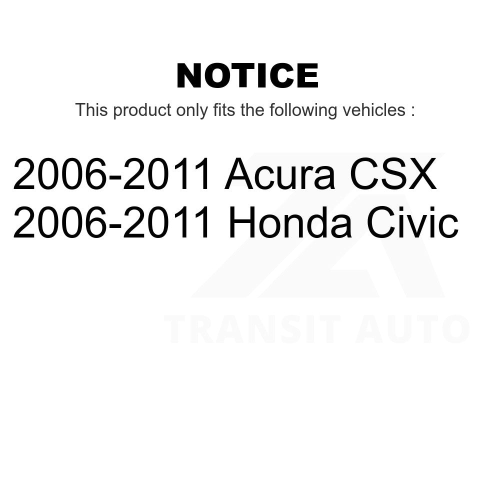 Front Suspension Strut Shock Mounting Pair For 2006-2011 Honda Civic Acura CSX