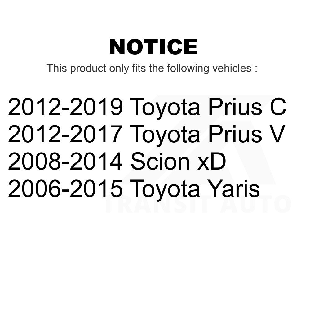 Front Suspension Strut Shock Mounting Pair For Toyota Yaris Prius C V Scion xD