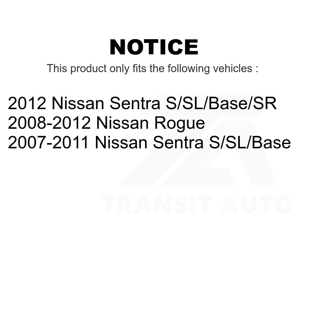 Front Suspension Strut Shock Mounting Kit For Nissan Sentra Rogue