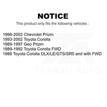 Charger l&#39;image dans la galerie, Rear Suspension Strut Shock Mounting Pair For Toyota Corolla Prizm Chevrolet Geo