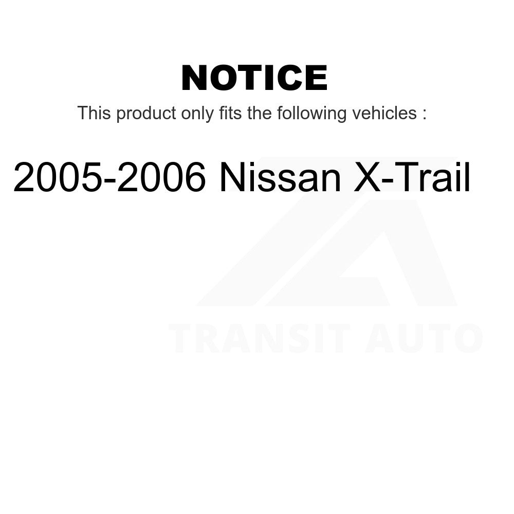 Front Wheel Bearing And Tie Rod End Kit For 2005-2006 Nissan X-Trail