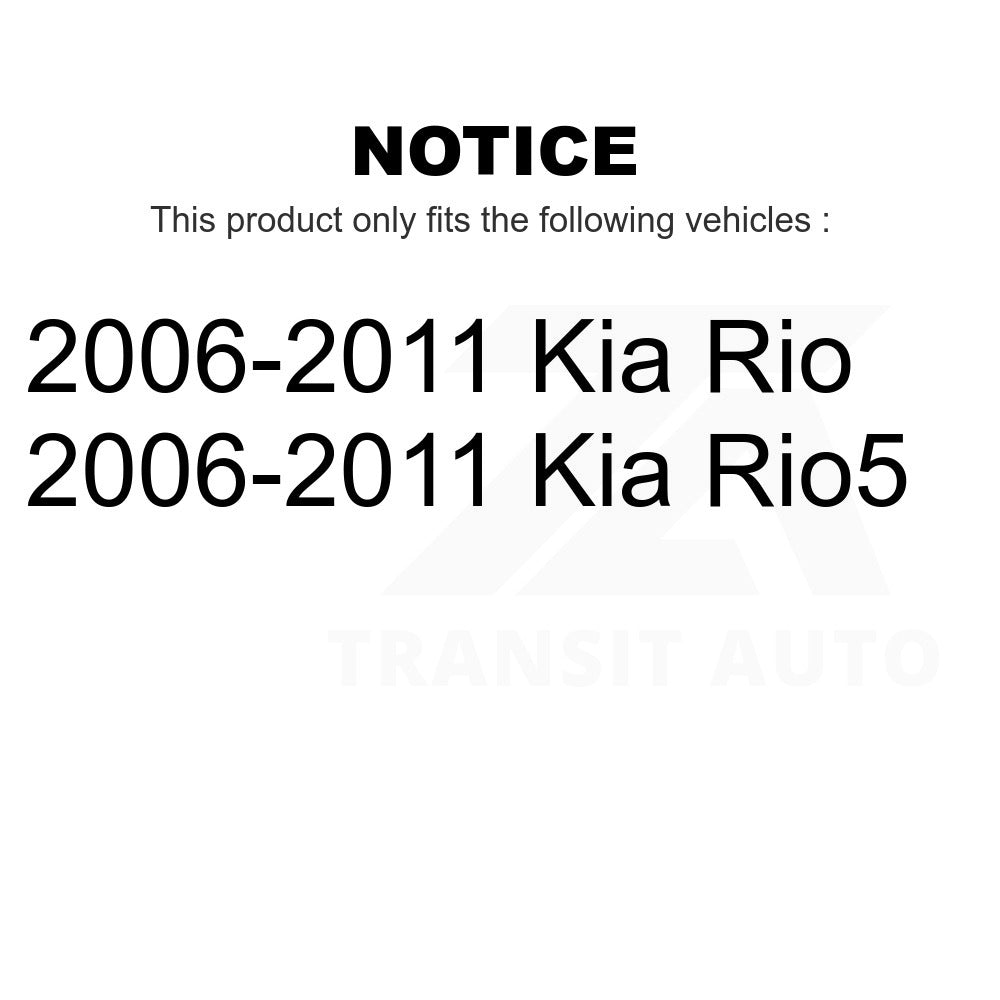 Front Wheel Bearing And Tie Rod End Kit For 2006-2011 Kia Rio Rio5