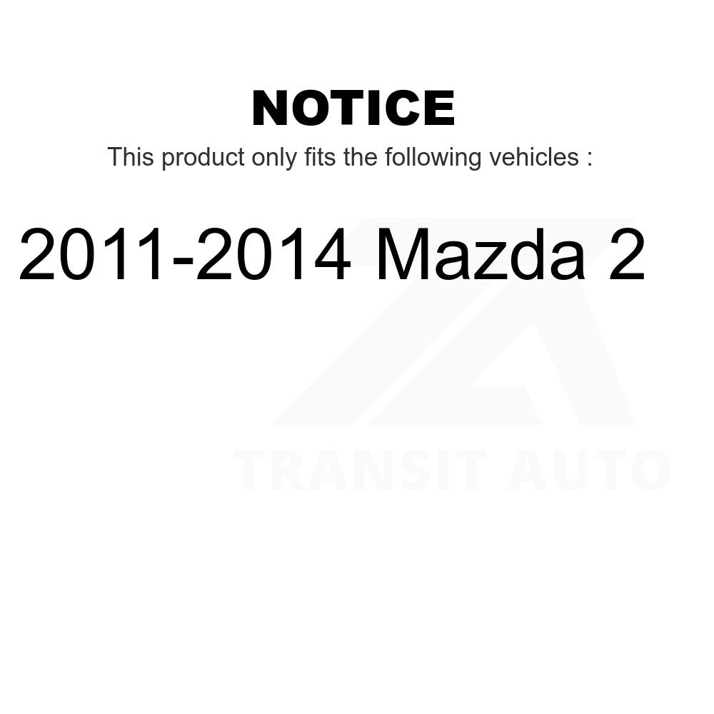 Front Wheel Bearing And Tie Rod End Kit For 2011-2014 Mazda 2