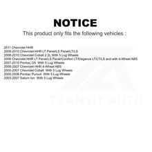 Charger l&#39;image dans la galerie, Front Wheel Bearing Tie Rod End Kit For Chevrolet Cobalt HHR Saturn Ion Pontiac