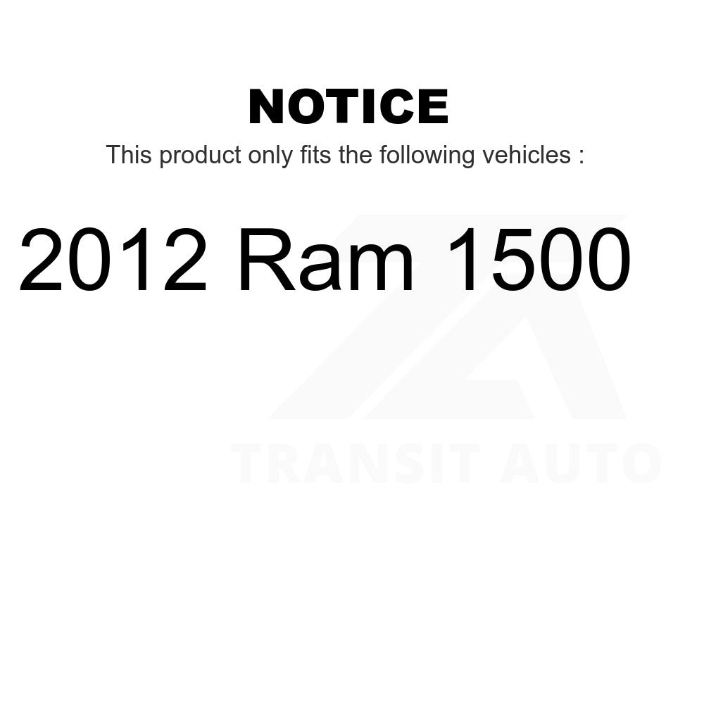 Front Wheel Bearing And Tie Rod End Kit For 2012 Ram 1500