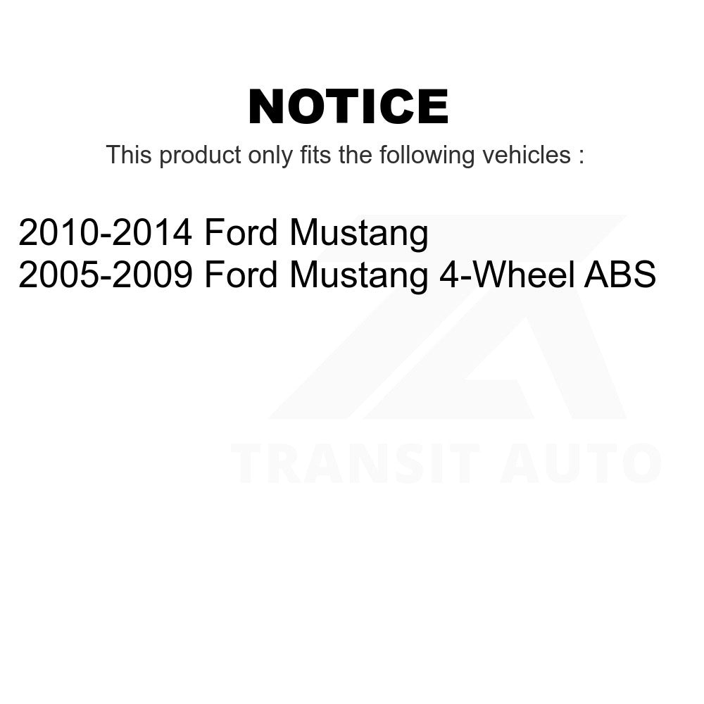 Front Hub Bearing Assembly And Link Kit For Ford Mustang