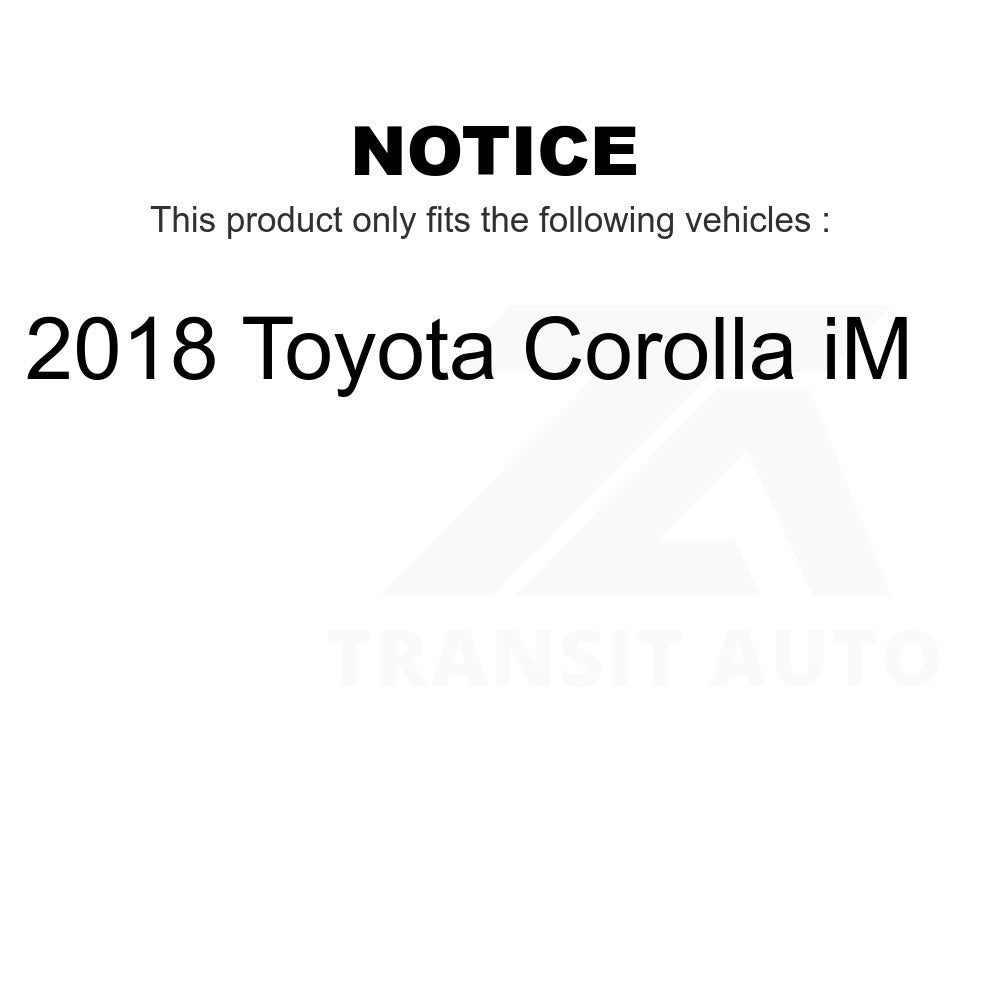 Front Hub Bearing Assembly And Link Kit For 2018 Toyota Corolla iM