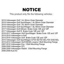 Charger l&#39;image dans la galerie, Front Hub Bearing Assembly Link Kit For Volkswagen Golf Eos Rabbit SportWagen A3