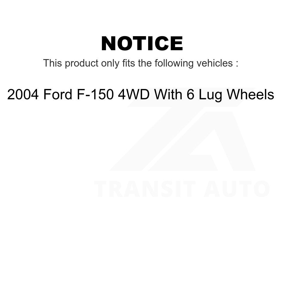 Front Hub Bearing Assembly & Link Kit For 2004 Ford F-150 4WD With 6 Lug Wheels