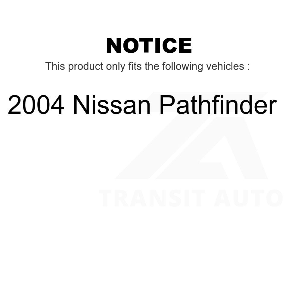 Front Hub Bearing Assembly And Link Kit For 2004 Nissan Pathfinder