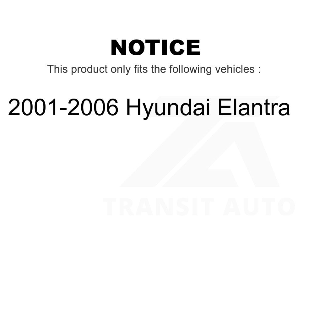 Front Wheel Bearing And Link Kit For 2001-2006 Hyundai Elantra