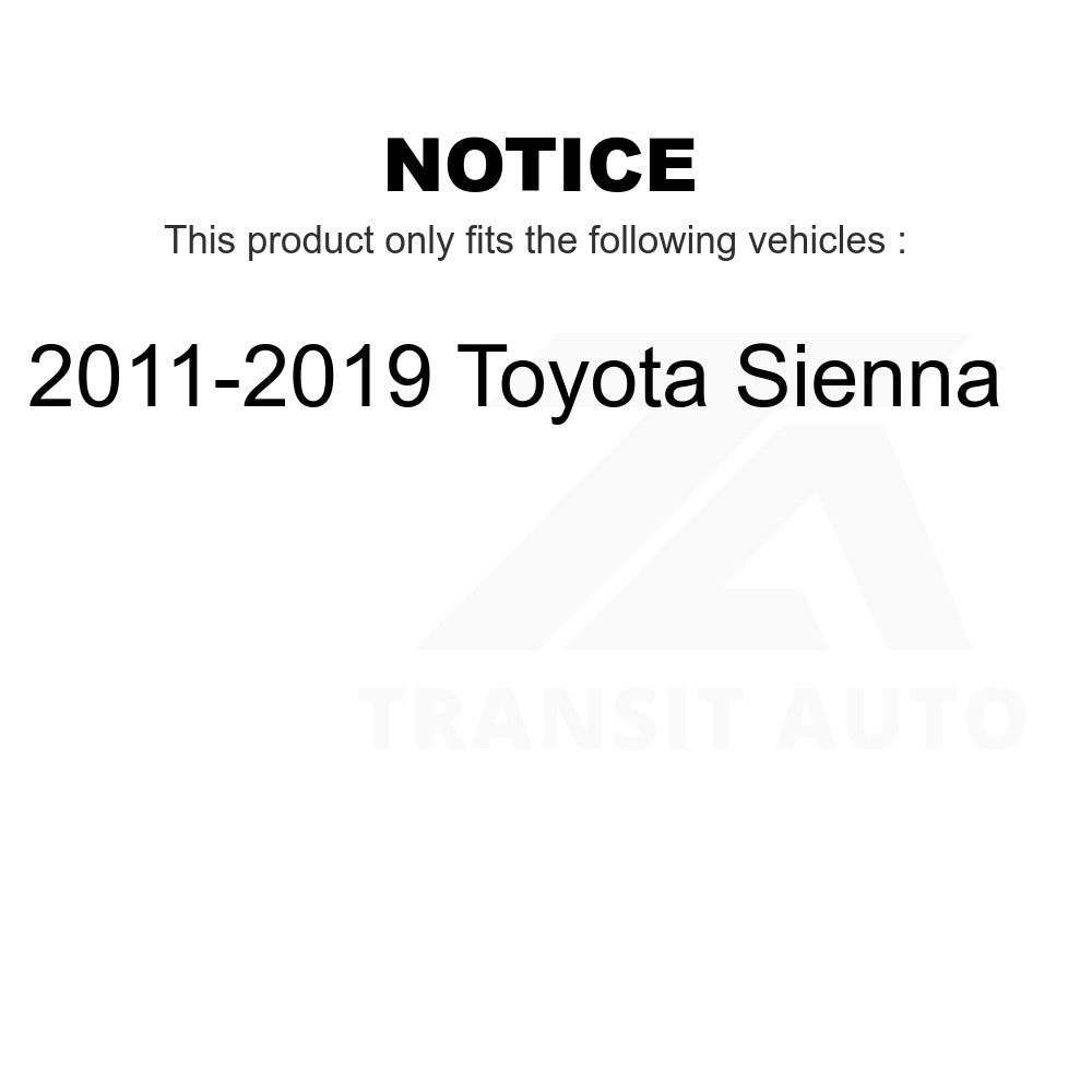 Front Wheel Bearing And Link Kit For 2011-2019 Toyota Sienna