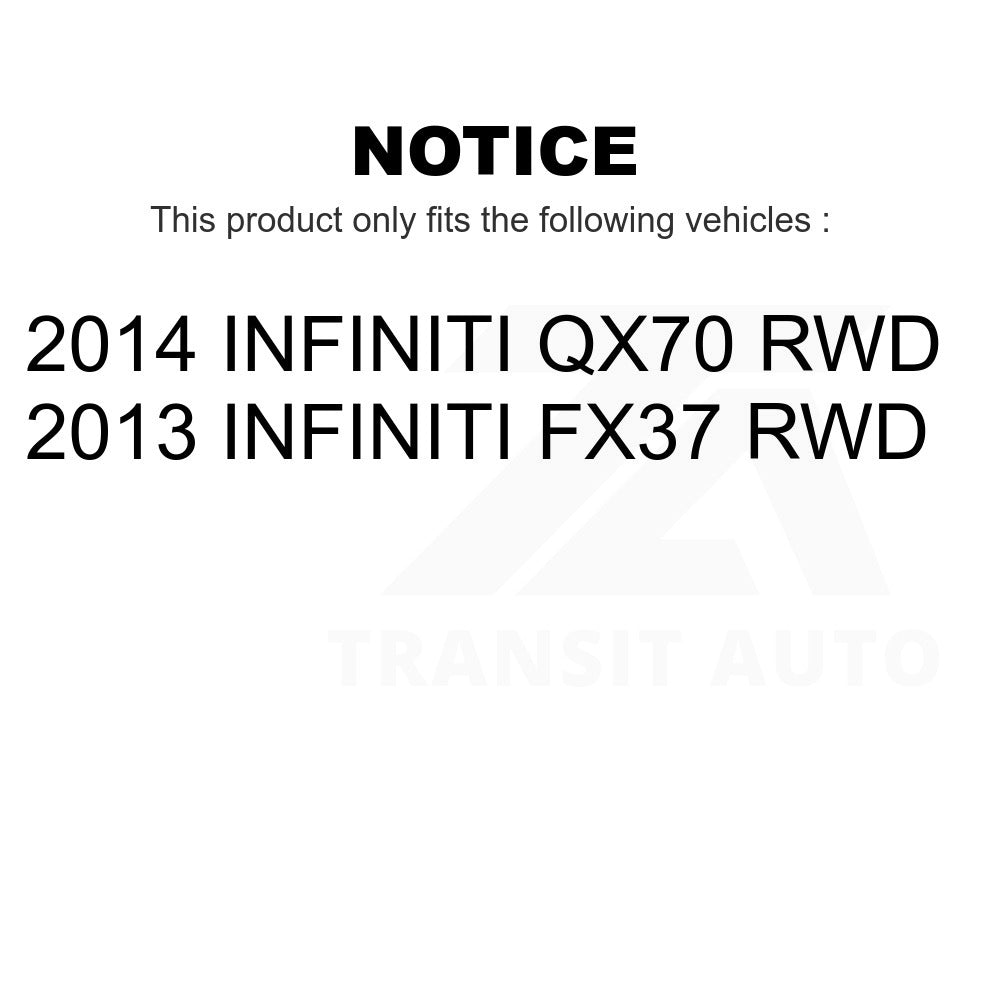 Front Wheel Bearing And Tie Rod End Kit For INFINITI FX37 QX70 RWD