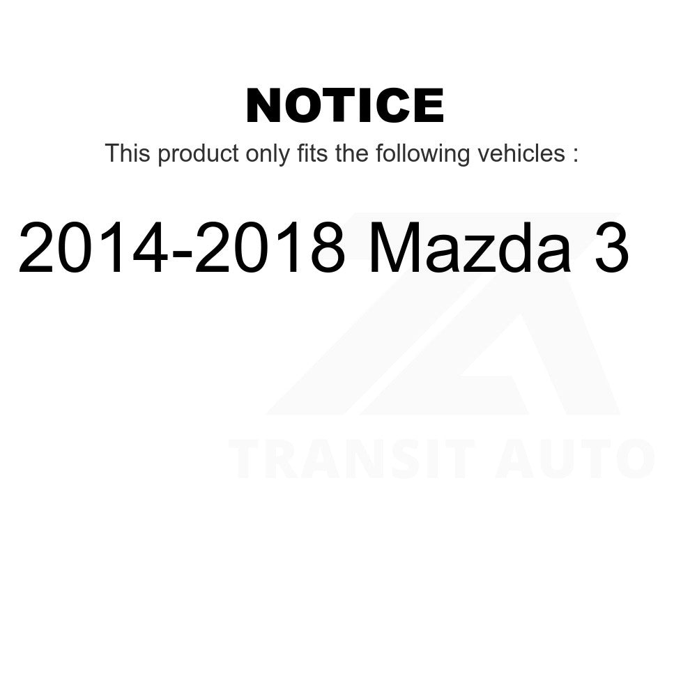 Rear Suspension Shock Absorber Pair For 2014-2018 Mazda 3