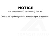 Load image into Gallery viewer, Front Strut Spring Kit For 2008-2013 Toyota Highlander Excludes Sport Suspension