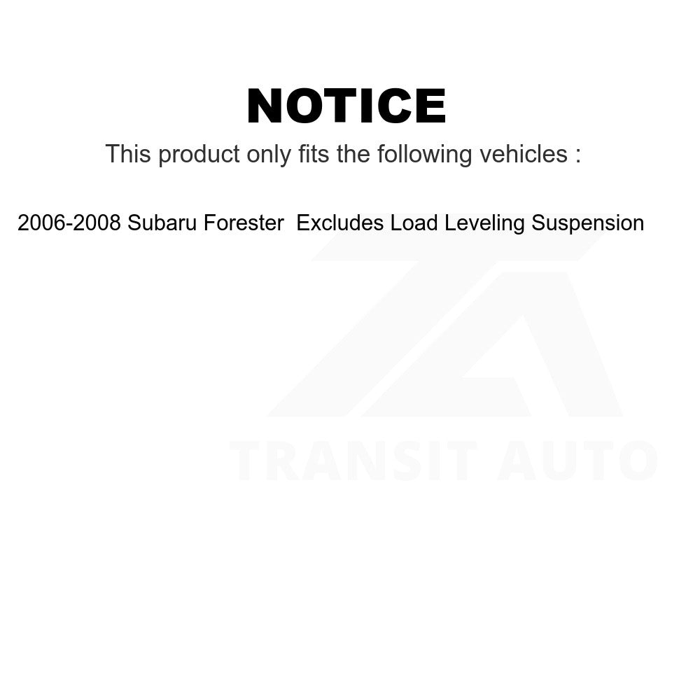 Front Strut And Spring Kit For Subaru Forester Excludes Load Leveling Suspension