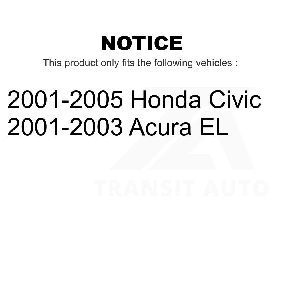 Rear Complete Shocks Strut & Coil Spring Assemblies Kit For Honda Civic Acura EL