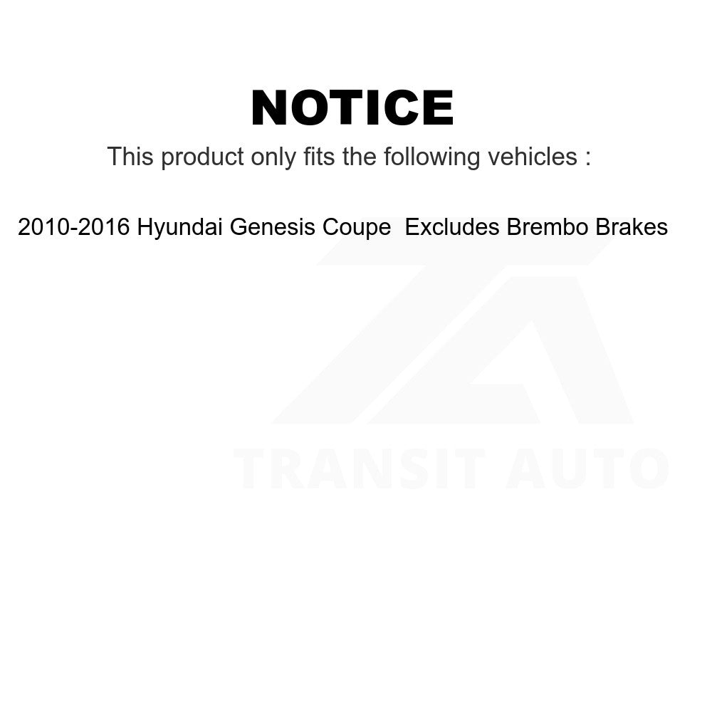 Kit de jambe de force et de ressorts avant pour Hyundai Genesis Coupé 10-16, exclut les freins Brembo 