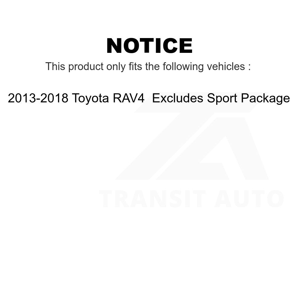 Kit de jambe de force avant et de ressorts hélicoïdaux pour Toyota RAV4 2013-2018, exclut l'ensemble sport 