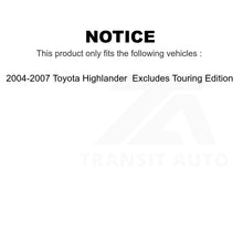 Charger l&#39;image dans la galerie, Front Strut Spring Kit For 2004-2007 Toyota Highlander Excludes Touring Edition