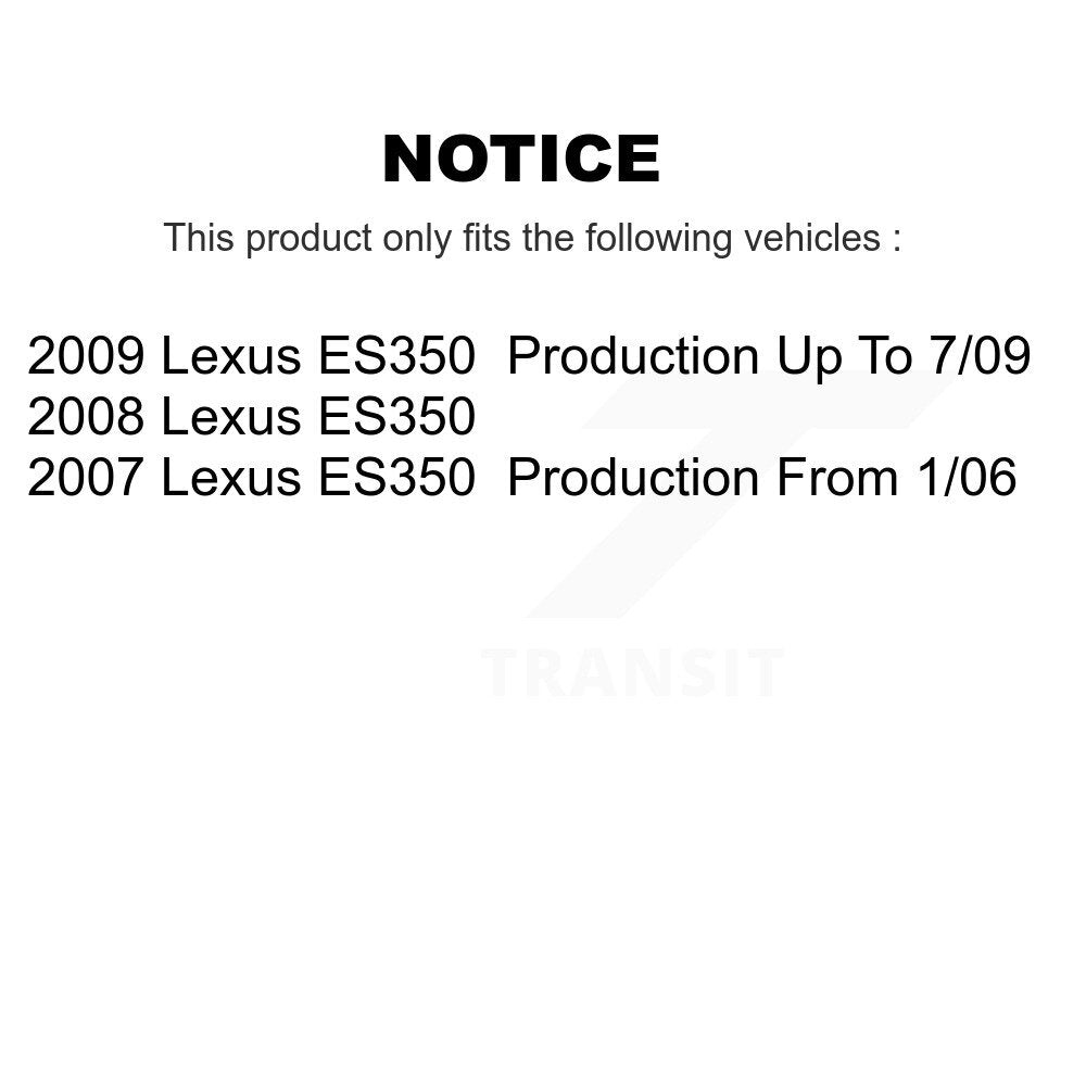 Front Rear Complete Shocks Strut And Coil Spring Mount Assemblies Kit For Lexus ES350 K78M-100362