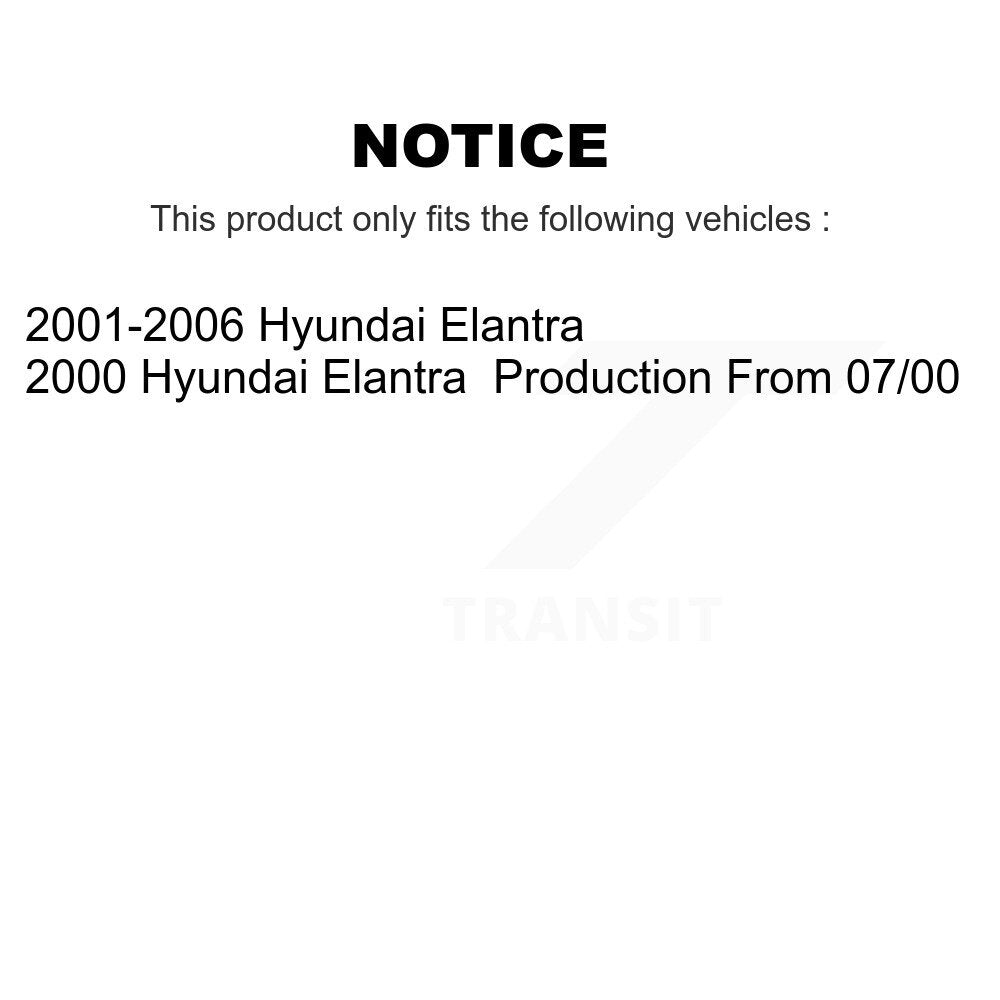 Front Rear Complete Shocks Strut & Coil Spring Mount Assemblies Kit For Hyundai Elantra K78M-100396