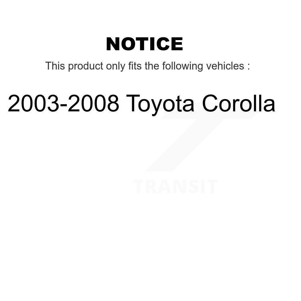 Front Rear Complete Shocks Strut Coil Spring Assemblies Kit For 2003-2008 Toyota Corolla K78M-100397