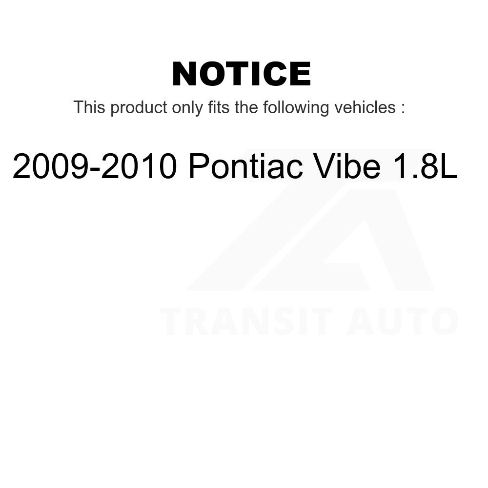 Front Wheel Bearing And Tie Rod End Kit For 2009-2010 Pontiac Vibe 1.8L