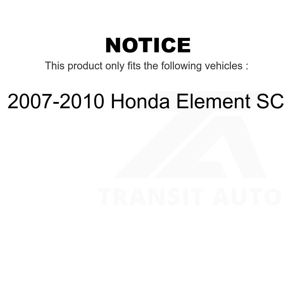 Front Wheel Bearing And Tie Rod End Kit For 2007-2010 Honda Element SC