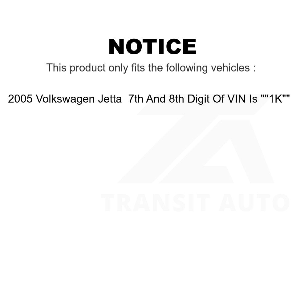 Front Wheel Bearing And Tie Rod End Kit For Volkswagen Jetta