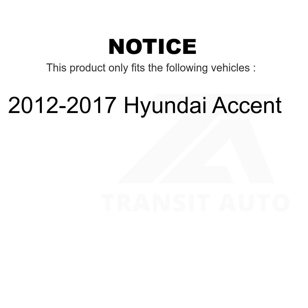 Front Wheel Bearing And Tie Rod End Kit For 2012-2017 Hyundai Accent