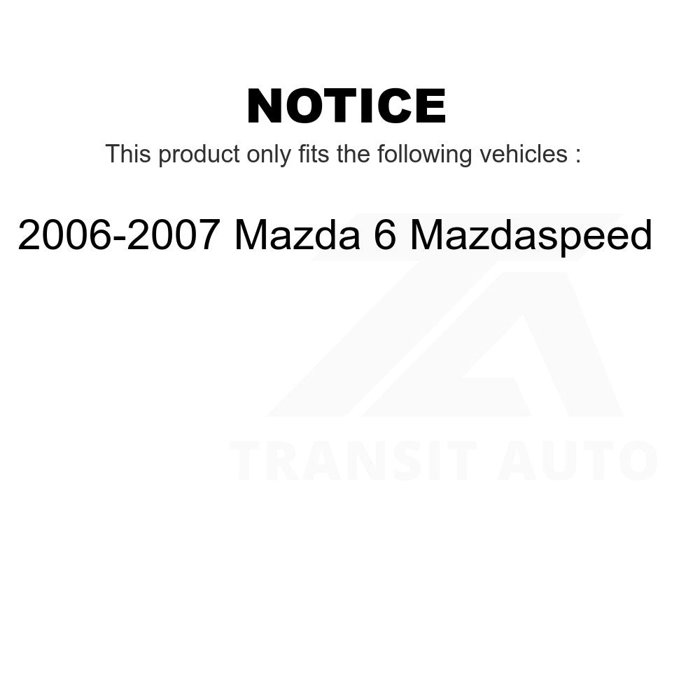 Front Wheel Bearing And Tie Rod End Kit For 2006-2007 Mazda 6 Mazdaspeed