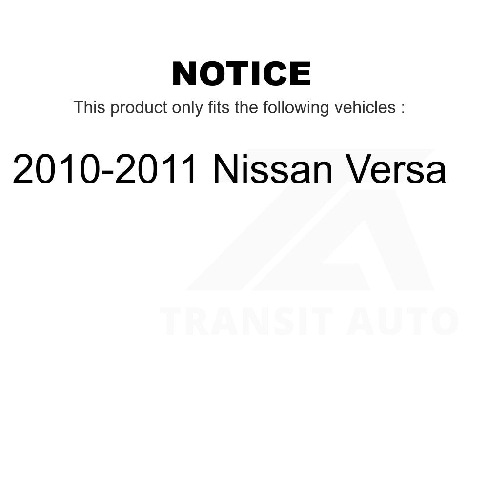 Front Wheel Bearing And Tie Rod End Kit For 2010-2011 Nissan Versa