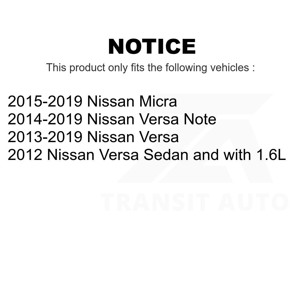 Front Wheel Bearing And Tie Rod End Kit For Nissan Versa Note Micra