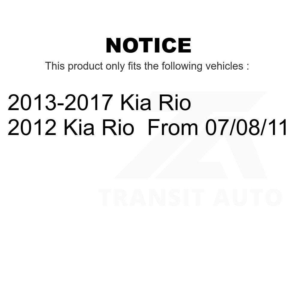 Front Wheel Bearing And Tie Rod End Kit For Kia Rio