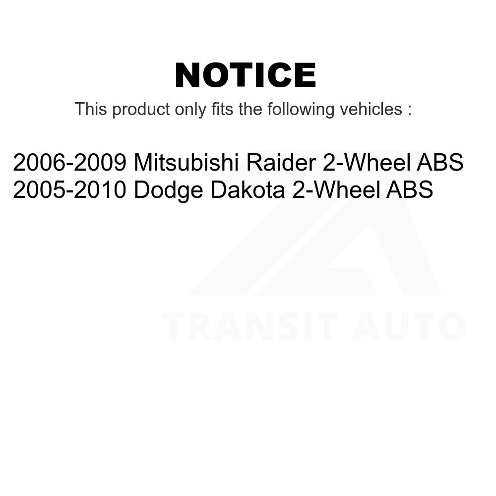 Front Wheel Bearing And Tie Rod End Kit For Dodge Dakota Mitsubishi Raider