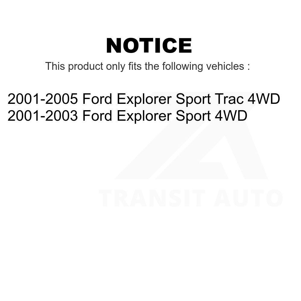 Front Wheel Bearing And Tie Rod End Kit For Ford Explorer Sport Trac 4WD