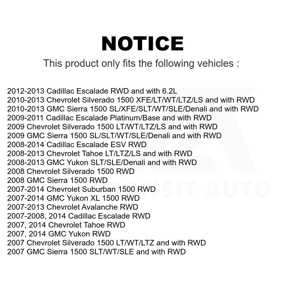 Front Wheel Bearing & Tie Rod End Kit For Chevrolet Silverado 1500 GMC Sierra XL