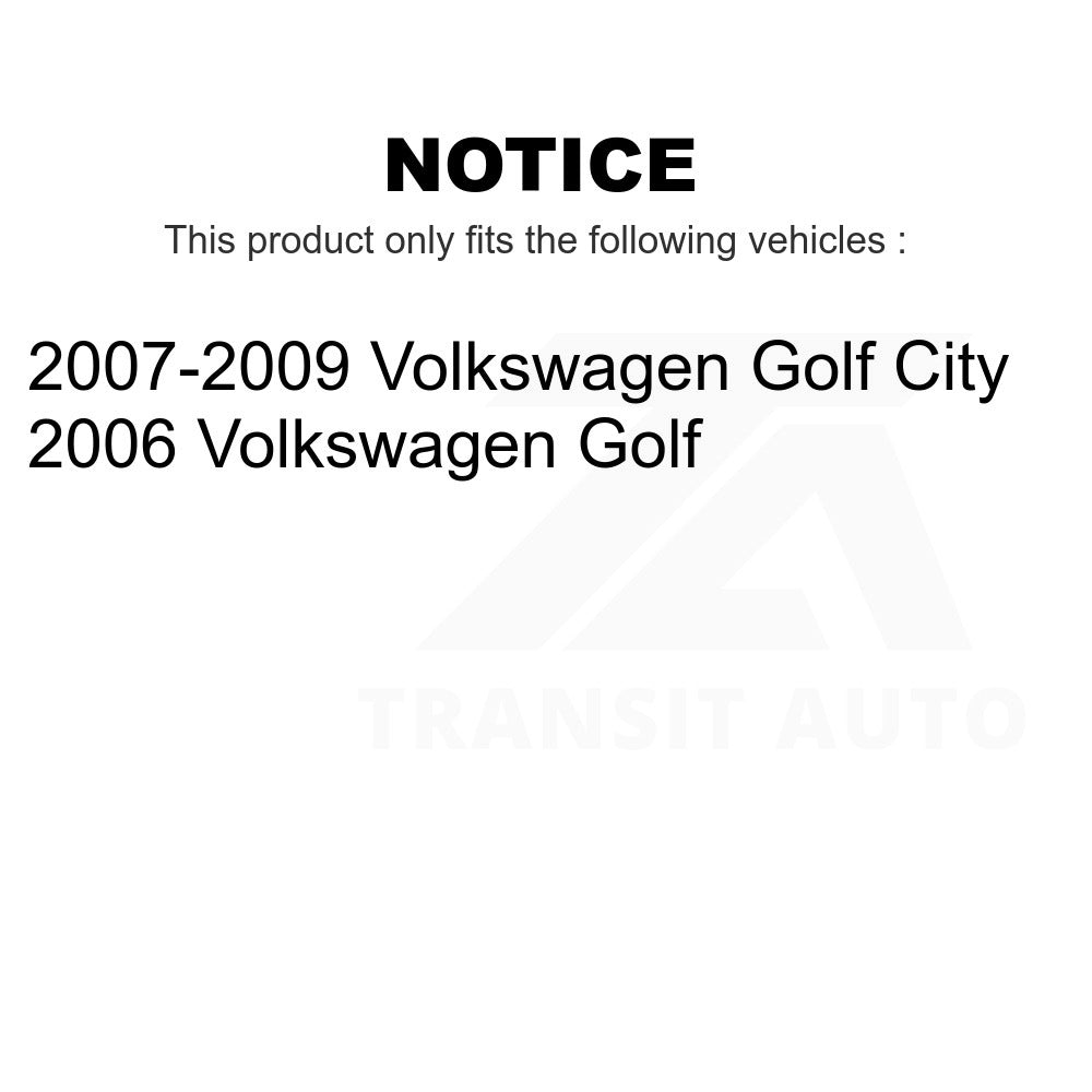 Front Wheel Bearing And Tie Rod End Kit For Volkswagen Golf City