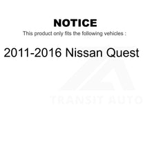 Load image into Gallery viewer, Front Wheel Bearing And Tie Rod End Kit For 2011-2016 Nissan Quest