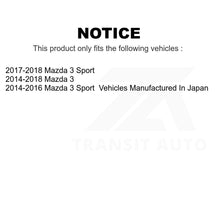 Charger l&#39;image dans la galerie, Front Wheel Bearing And Tie Rod End Kit For Mazda 3 Sport