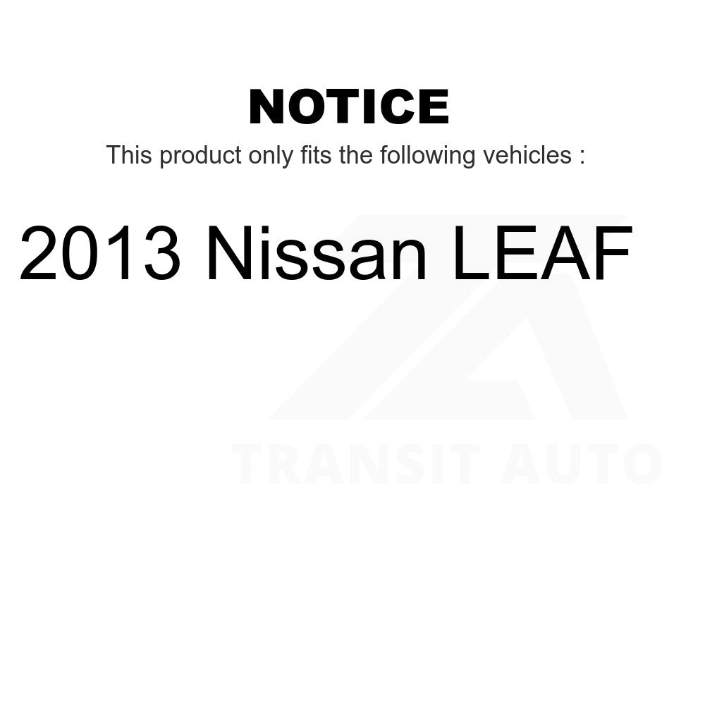 Front Wheel Bearing And Tie Rod End Kit For 2013 Nissan LEAF