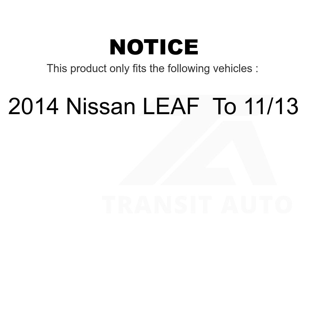 Front Wheel Bearing And Tie Rod End Kit For 2014 Nissan LEAF To 11 13