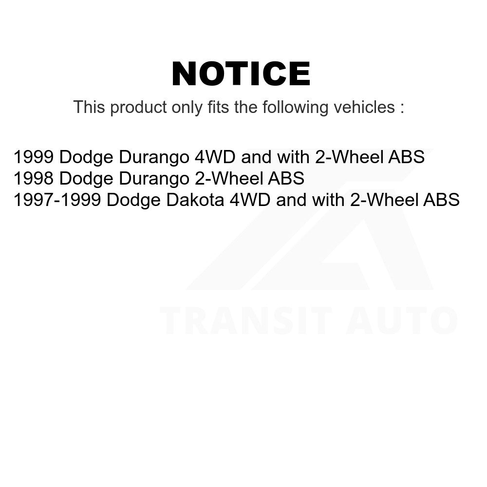 Front Wheel Bearing And Tie Rod End Kit For Dodge Dakota Durango