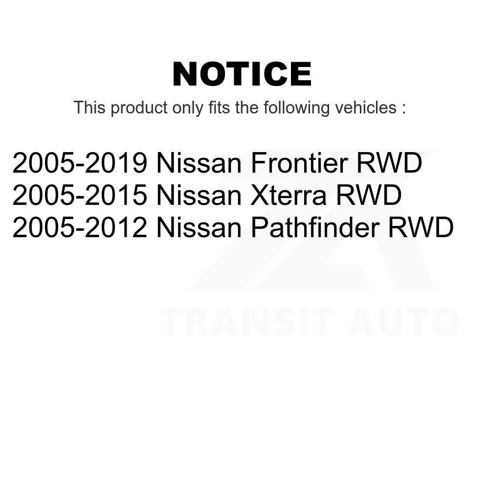 Front Wheel Bearing & Tie Rod End Kit For Nissan Frontier Pathfinder Xterra RWD