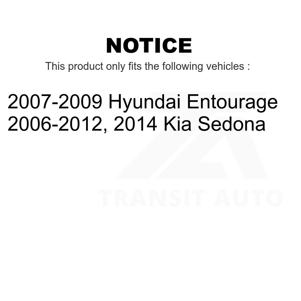 Front Wheel Bearing And Tie Rod End Kit For Kia Sedona Hyundai Entourage