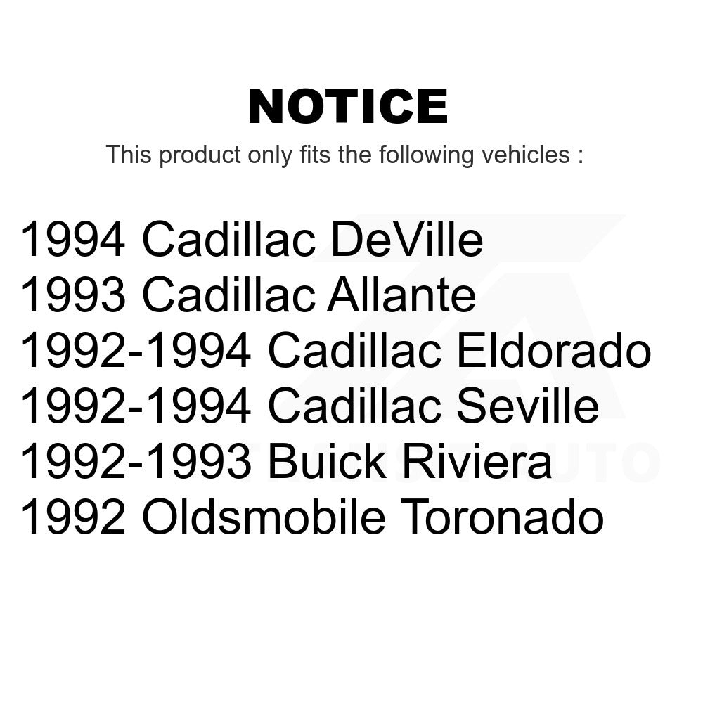 Front Hub Bearing Assembly Link Kit For Cadillac DeVille Eldorado Seville Buick
