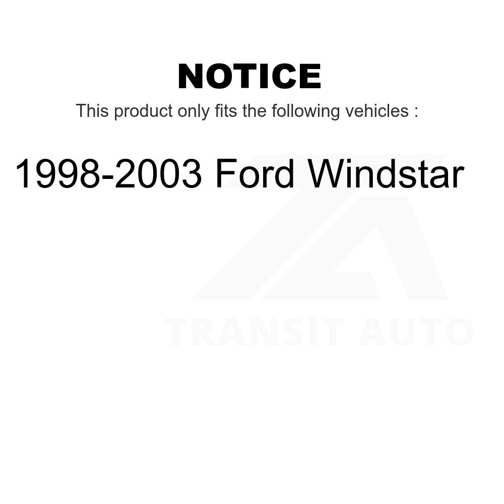 Front Hub Bearing Assembly And Link Kit For 1998-2003 Ford Windstar