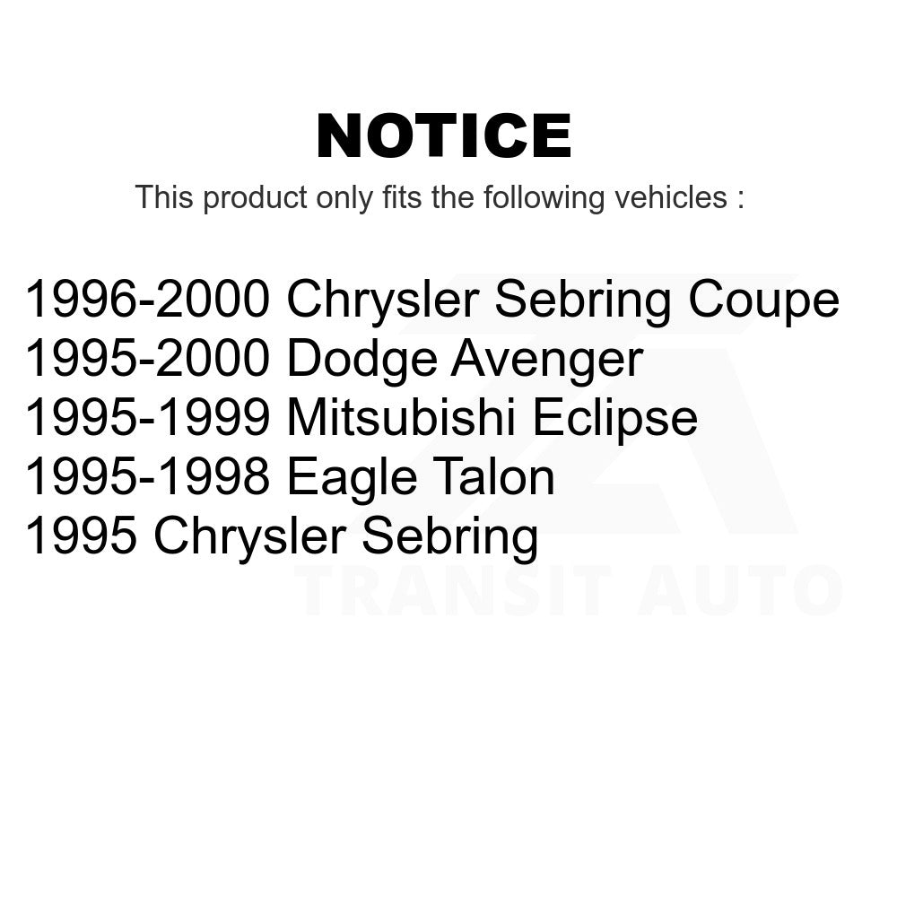 Front Hub Bearing Assembly And Link Kit For Chrysler Sebring Mitsubishi Eclipse